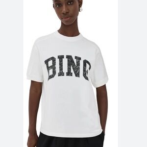 Anine Bing Jaylin Tee in Ivory